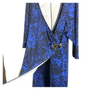 NY collection blue and black dress